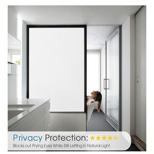 Coavas Window Privacy Film Frosted Static Cling White 11.8 x 78.7 Inch